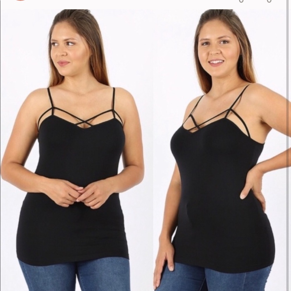 Plus Size seamless cage tank top